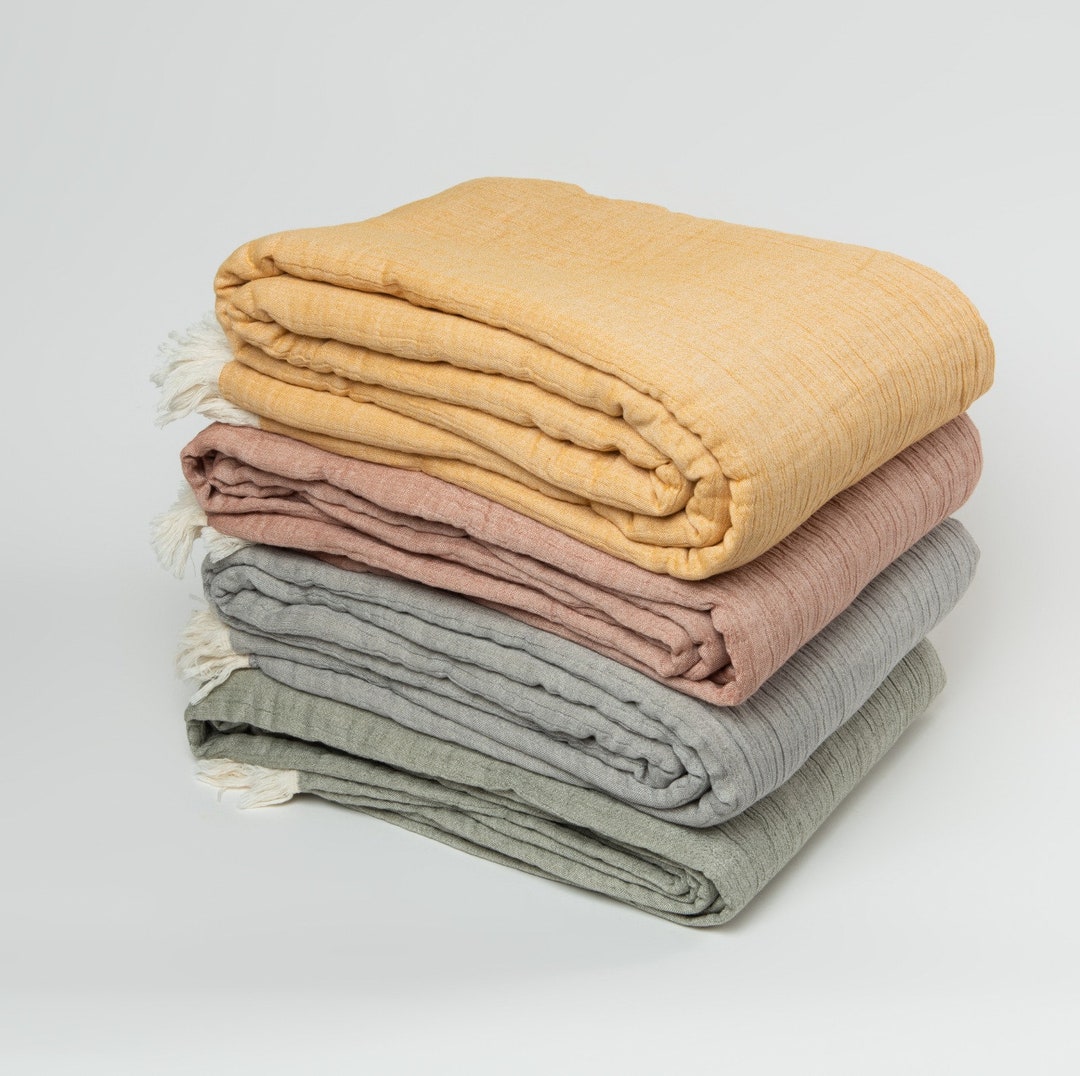 Betty Four Layered Gauze Bed Blanket King/cal. King Etsy