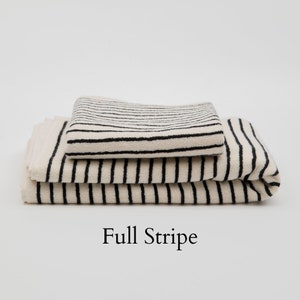 Melika Turkish Cotton Striped Turkish Hand & Bath Terry Towel Set for Home Decor image 4