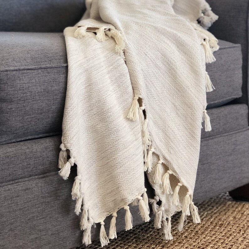 Naz 100 Turkish Cotton Blanket in Full to Queen Size Etsy