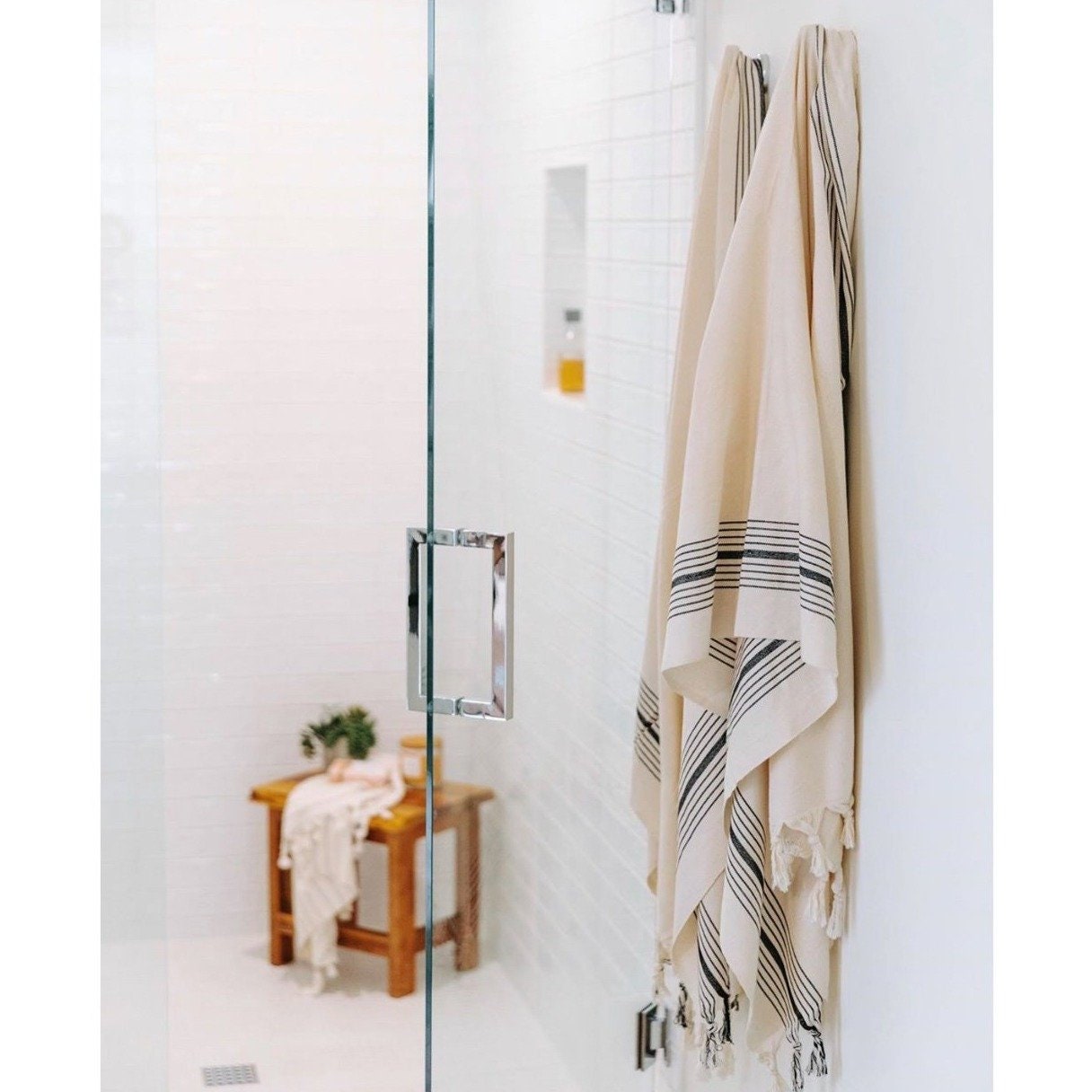 Zebrine Turkish Bath Towel, Travel Peshtemal / Sarong Cotton