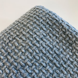 Arya Stonewashed 100 % Turkish Cotton Throw-Blanket / Throw blanket, Blanket, Throw, Sofa Throw, Turkish Blanket, Basket Weave Blanket Blueish Gray