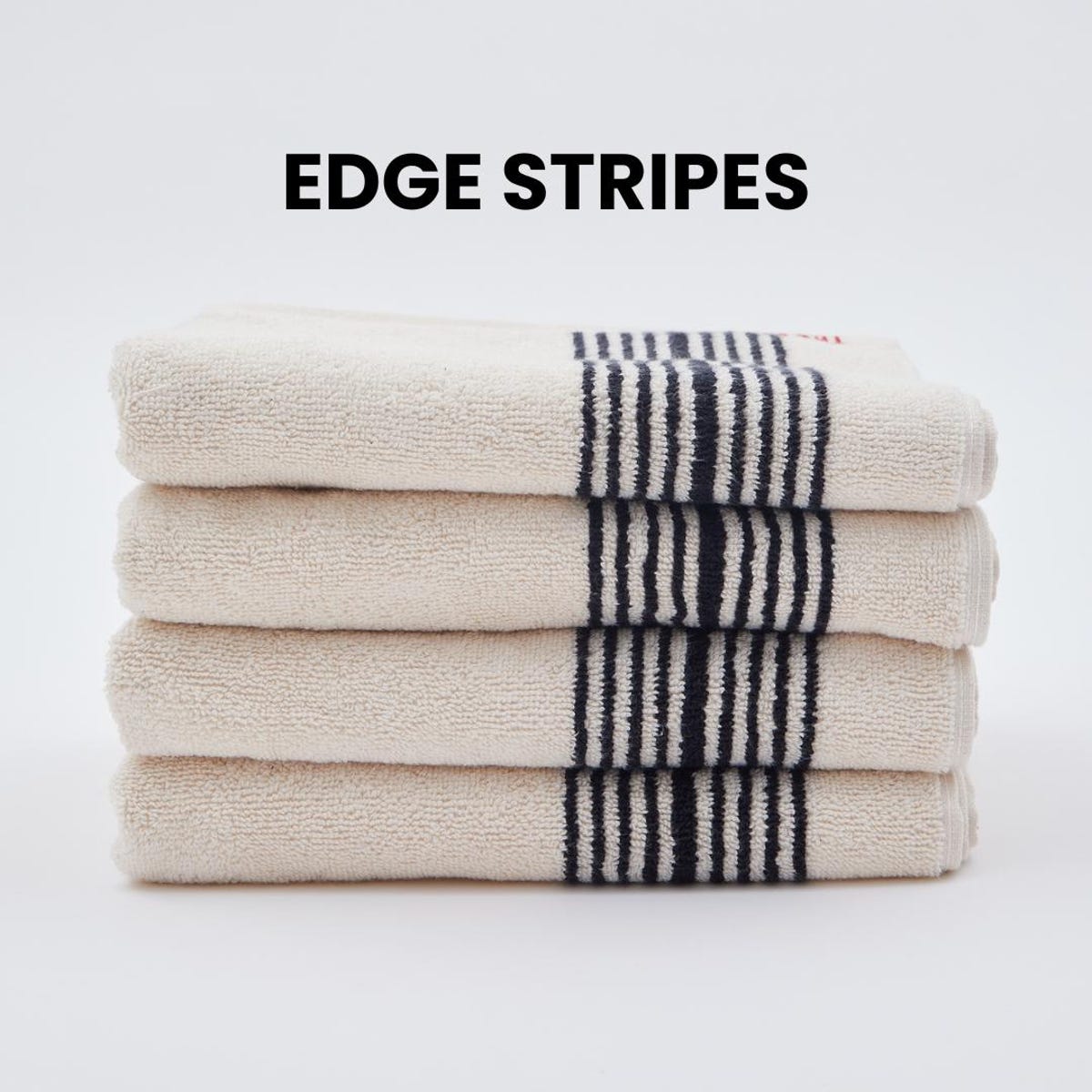 Striped Turkish Cotton Towel Set: Soft Beige & Black, Home Decor Design - Etsy