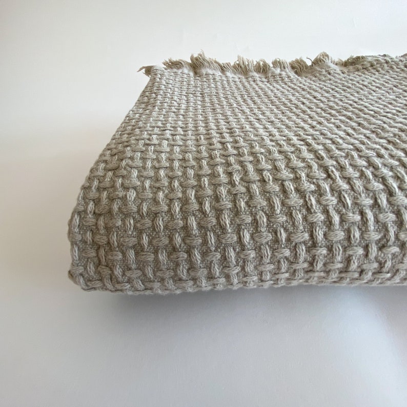 Arya Stonewashed 100 % Turkish Cotton Throw-Blanket / Throw Sand