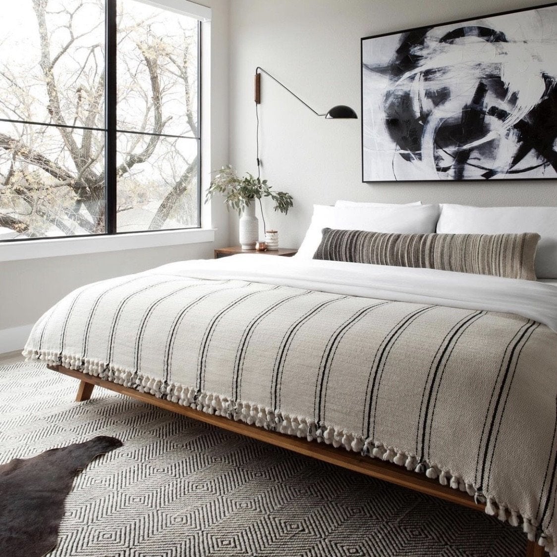 OUTLET 100 Turkish Cotton Fall Home Decor Throw Bed Blanket Queen King Size Bed Throw Black Stripes With Tassels Etsy Canada