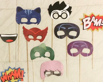 Superhero Masks Photo Booth Props, Masks Party, Party Decorations, Superhero Masks Photo Booth Set, Photo Booth Props