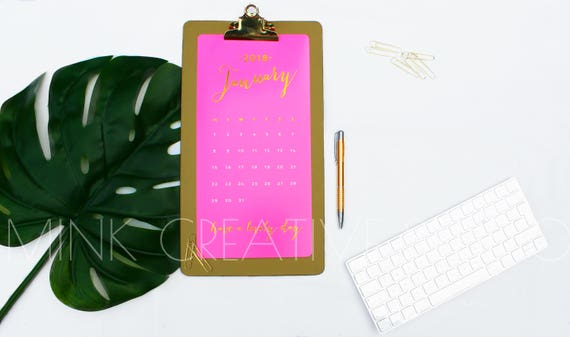 Pink And Gold Clipboard Mockup Styled Stock Photography Pink And Gold Clipboard Mockup Styled Stock Photography