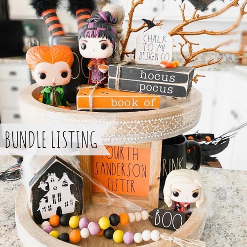 BUNDLE LISTING | Halloween | Rae Dunn | Sanderson Sisters | Hocus Pocus | Funko POP | Spooky | Boo | Purple | Orange | Tiered Tray