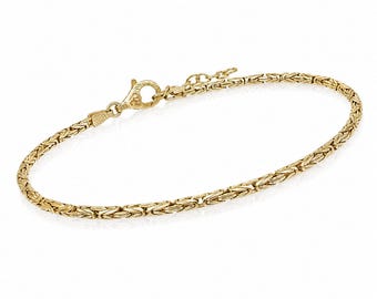 Gold byzantinischen Fußkettchen, Byzantinischen Kette Fußkettchen, Goldknöchel Armband, türkischer Schmuck, Sterling Silber, Gold Fußkettchen, zierliches Fußkettchen Geschenk