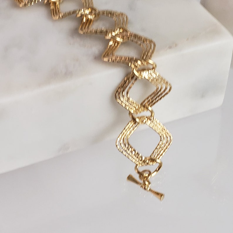 18k Gold Chain Bracelet, Classic Statement Bracelet, Chunky Bracelet, Large Link bracelet, Trendy Jewellery 2024 - Jewelry - TurkishBling