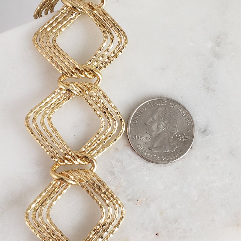 18k Gold Chain Bracelet, Classic Statement Bracelet, Chunky Bracelet, Large Link bracelet, Trendy Jewellery 2024 - Jewelry - TurkishBling