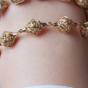 Turkish Nightingale Dimensional Filigree Bolo Bracelet with Slide Clasp, Christmas Gift for her for mom, Holiday Jewelry - Handmade Bracelet