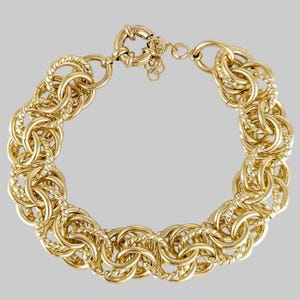 Bold Chain Bracelet with Twisted Cable Links