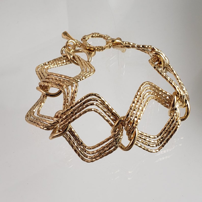 18k Gold Chain Bracelet, Classic Statement Bracelet, Chunky Bracelet, Large Link bracelet, Trendy Jewellery 2024 - Jewelry - TurkishBling