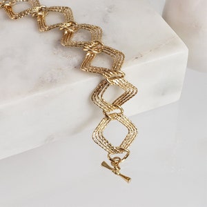 18k Gold Chain Bracelet, Classic Statement Bracelet, Chunky Bracelet, Large Link bracelet, Trendy Jewellery 2024 - Jewelry - TurkishBling