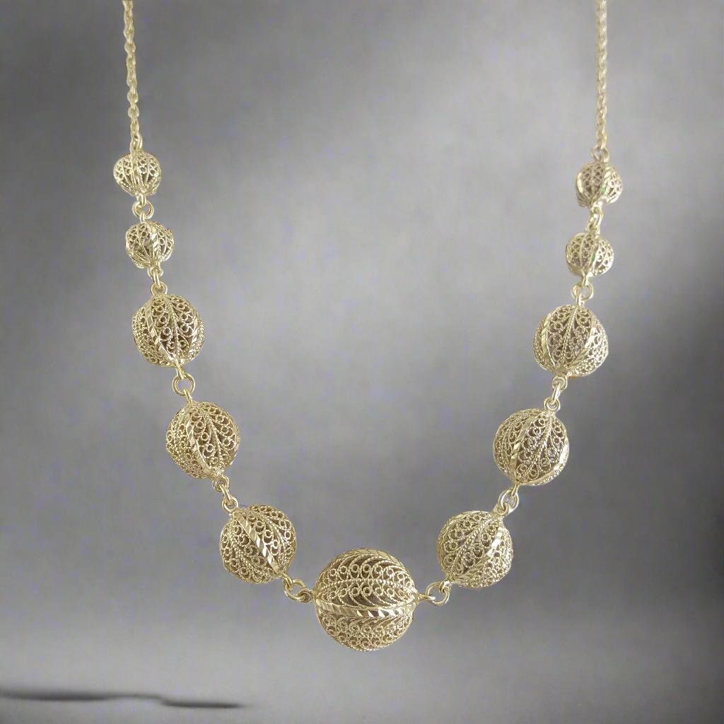 Collier Pendentif Argent Sterling 925 - Volutes Losange Or Flash, Chaîne Rolo 16 Pouces