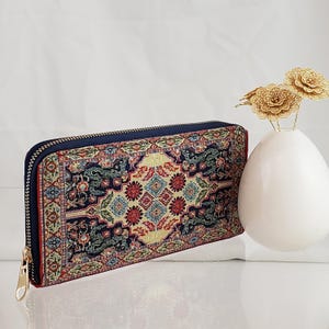 Multi Color Turkish Tapestry Fabric Wallet - Handmade Small Purse, Perfect Gift for Her