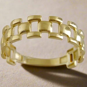 Panther Link Gold Ring – 10k, 14k, 18k Gold Options