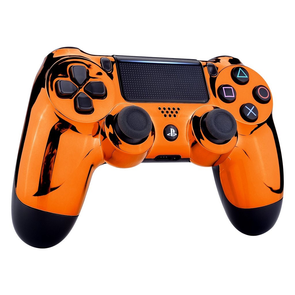 Chrome Orange Front Housing Shell Cover for PS4 Slim PS4 Pro Controller ...