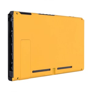 Caution Yellow Back plate for nintendo switch console, ns handheld controller housing with colorful buttons, diy replacement shell