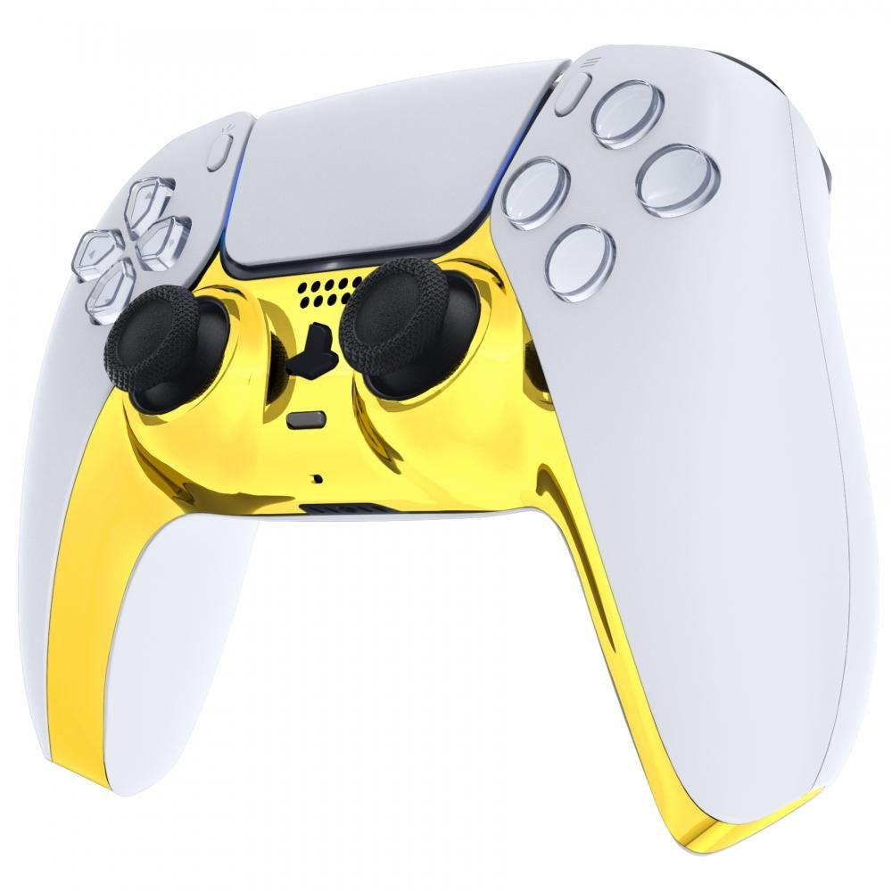 eXtremeRate Chrome Gold Glossy Decorative Trim Shell Compatible  with ps5 Controller, DIY Replacement Clip Shell, Custom Plates Cover  Compatible with ps5 Controller with Accent Rings : Video Games