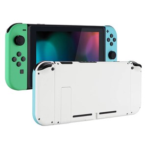 Weiße blau grüne Rückplatte für ns Switch Konsole, ns joycon Hand-Controller Gehäuse mit voll eingestellten Knöpfen, Diy Ersatz