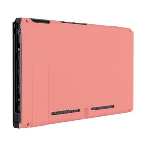 Coral back plate for nintendo switch console, ns handheld controller housing with colorful buttons, diy replacement shell