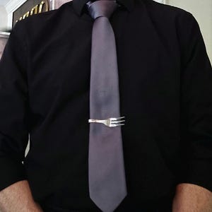 Oyster Fork Tie Clip for Servers & Bartenders