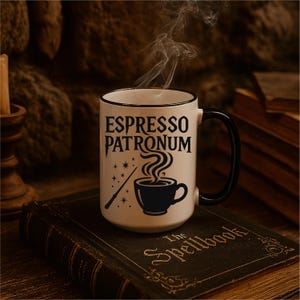 Harry Potter-Inspired 15oz Coffee Mug | Wizarding World Vibes | Spellbook Setting Design