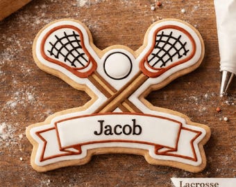 Lacrosse Cookie Cutter, Sport Cookie Cutter, Lacrosse Stick, Athlete Cookies, Team Party Cookies - 3D Gedruckt
