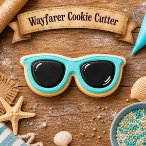 Cortador de galletas con forma de gafas de sol Wayfarer - Impresión 3D