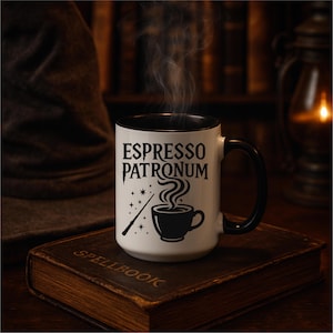 Harry Potter-Inspired 15oz Coffee Mug | Wizarding World Vibes | Spellbook Setting Design