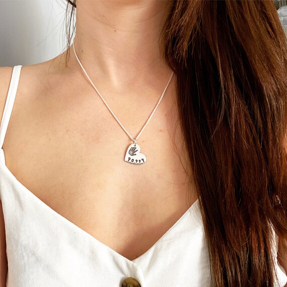 Baby Print Jewellery Baby Handprint Necklace Footprint Necklace