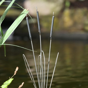 Cattails,Small Cattails Sculpture,Cat Tail Grass,Nautical,-Garden Sculpture-Yard Art-Garden Decor-Garden Art