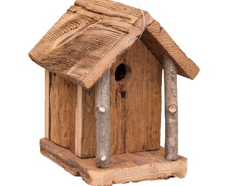 Rustic Birdhouse, Rustic Home Decor,Bird House,Farmhouse Decor,Hanging Wood Bird Feeder,Housewarming Gift, Mothers Day Gift