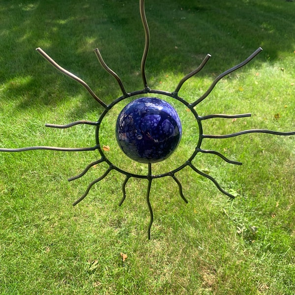 Sun Face Garden Sculpture Etsy