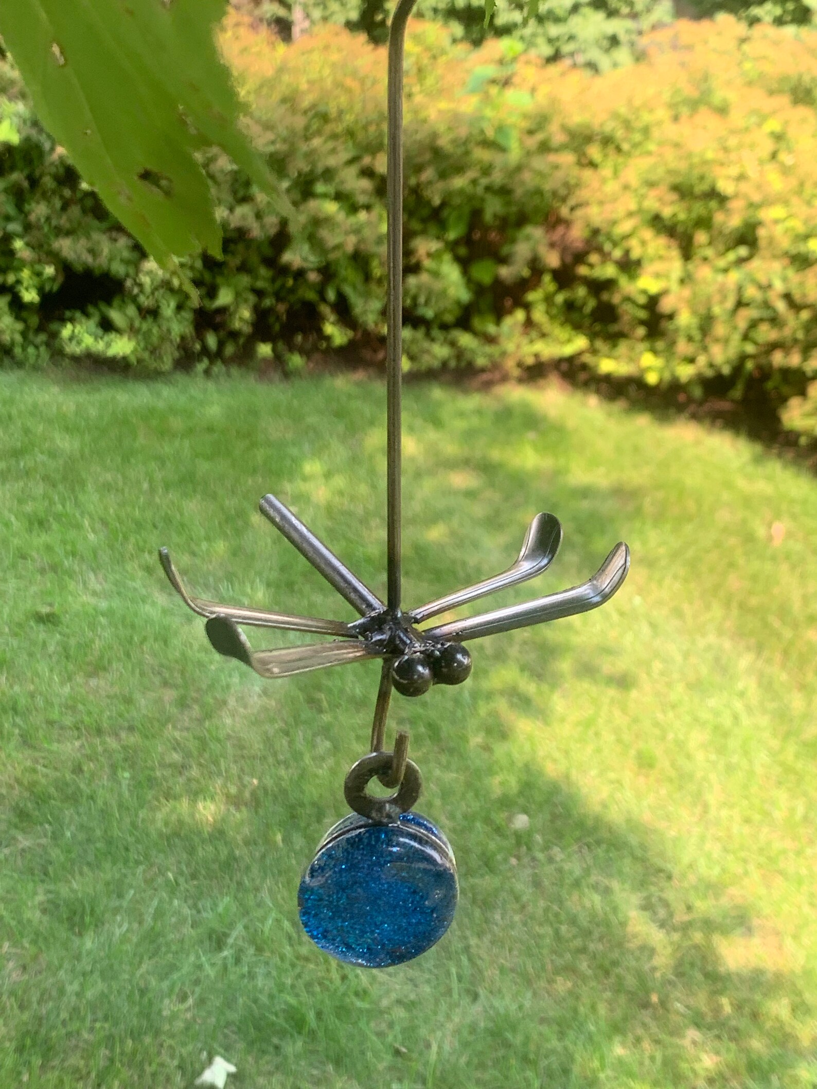 Dragonfly Metal Garden Artdragonflydragonfly Includes Blue Etsy