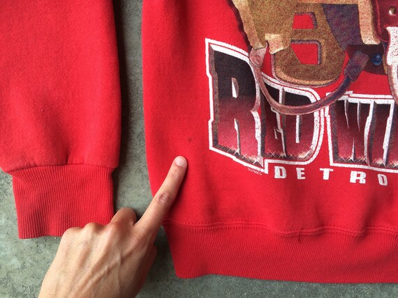 Vintage 80's Detroit Red Wings Sweatshirt, Medium… - image 6