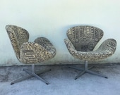 Swan Chairs by Arne Jacobsen for Fritz Hansen Mid Century Modern
