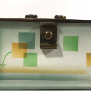 Bauhaus Suprematism Hinged Ceramic Box with Brass Hardware image 5