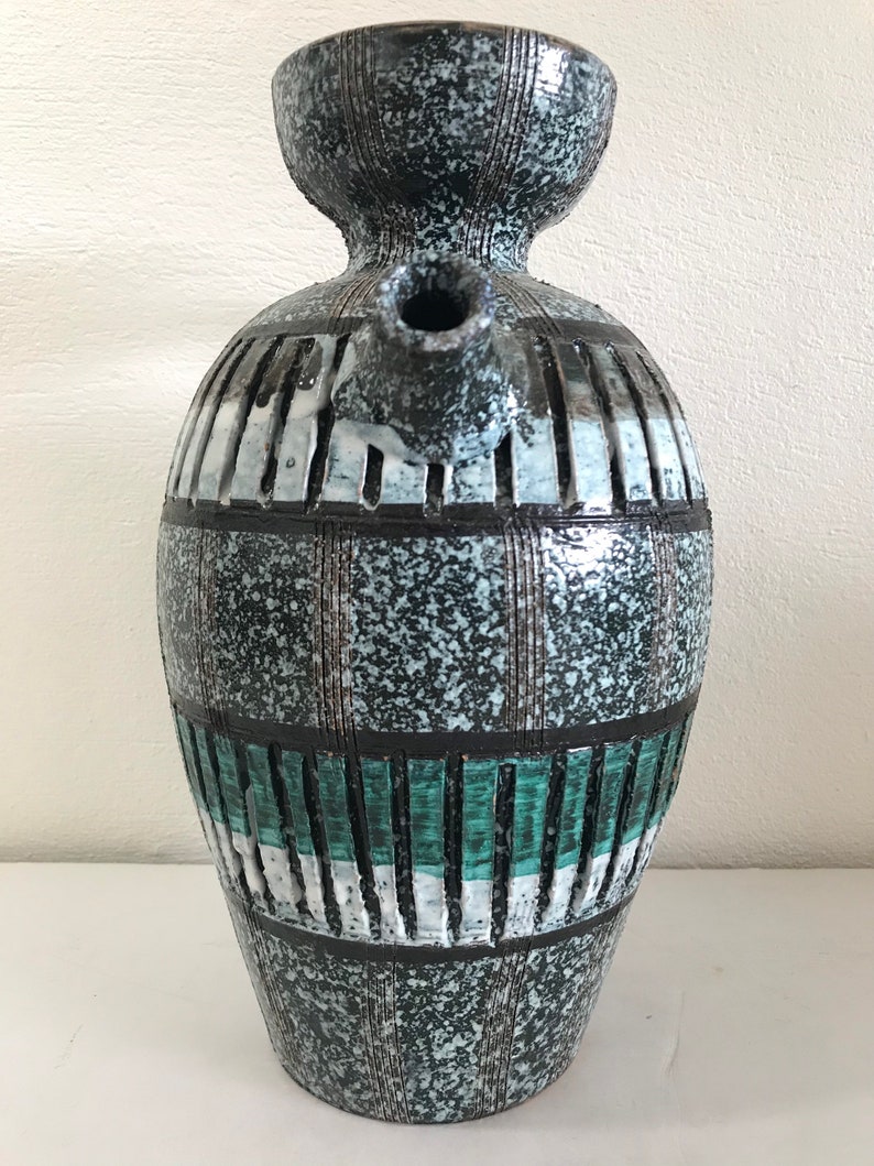 Large Modernist Italian Ceramic Vase Mid Century Modern image 7