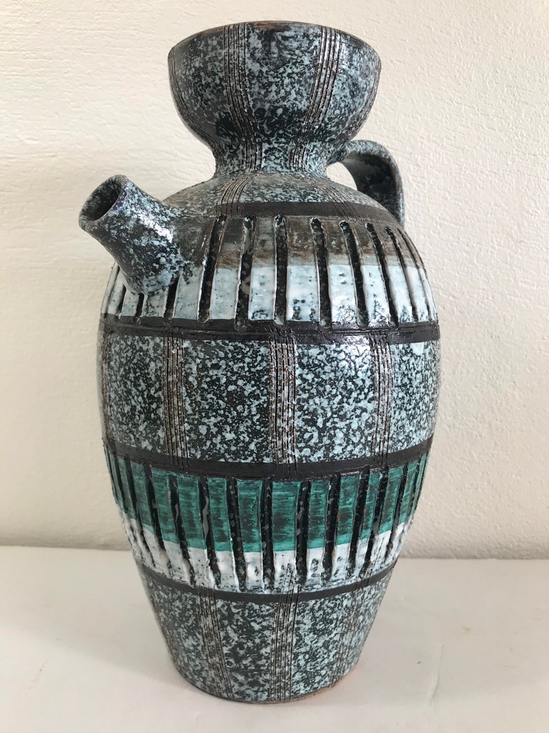 Large Modernist Italian Ceramic Vase Mid Century Modern image 8