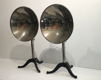 Machine Age Adjustable Industrial Reflectors Mid Century Modern