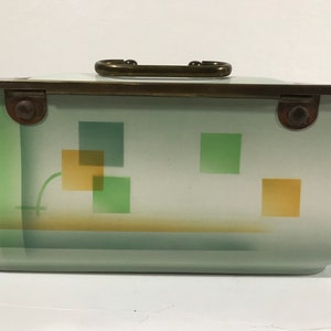 Bauhaus Suprematism Hinged Ceramic Box with Brass Hardware image 6