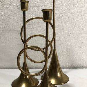 Modernist Brass Candle Holder Mid Century Modern image 7