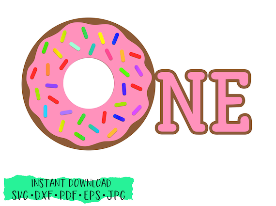 Download One Donut Donut Birthday Doughnut Svg First Birthday Shirt Etsy