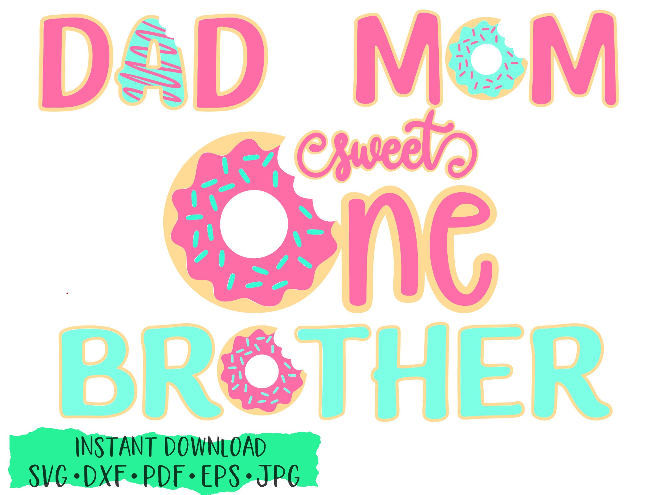 Download Sweet One Donut Donut Birthday Doughnut SVG Donut Family ...