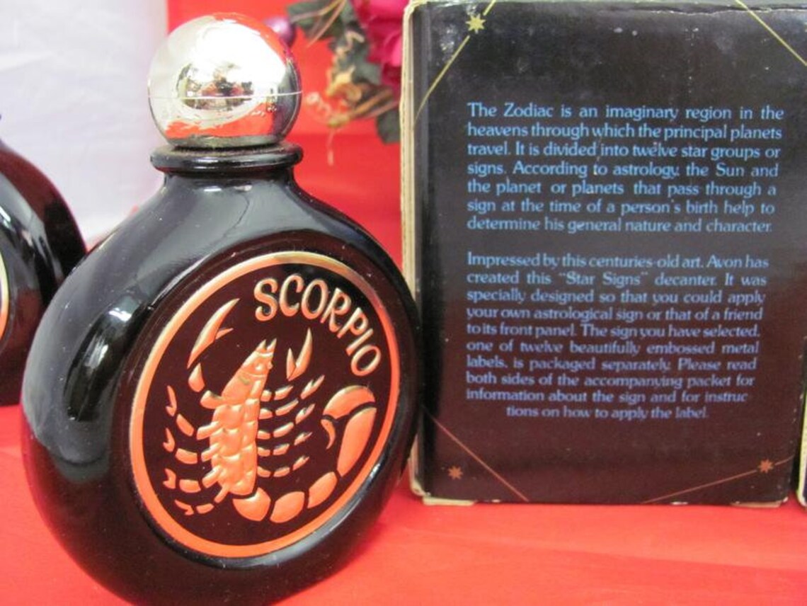 Gift Avon Star Signs Zodiac Bottles Decanters 1975 Etsy