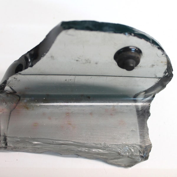 large chunk of thick, old glass