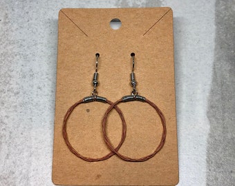 Ring of Fire Guitar String Earrings by Halo Missions