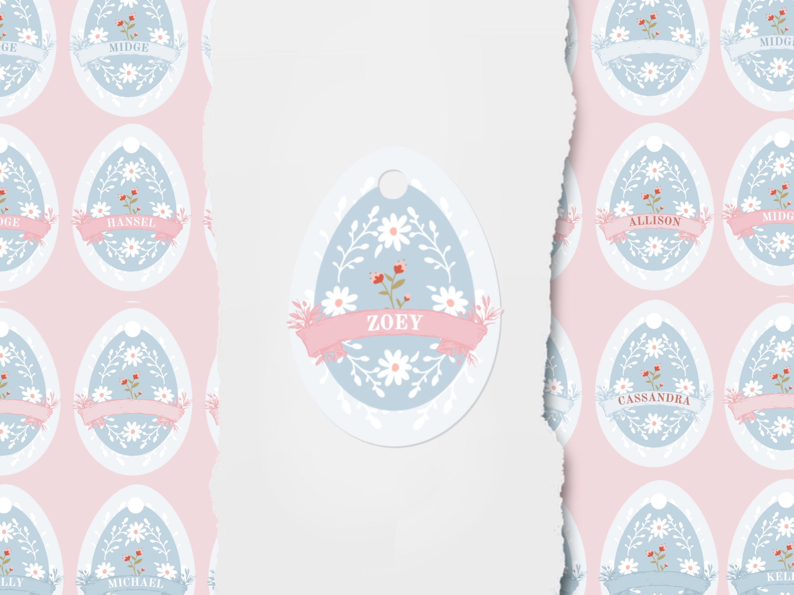 Printable Easter Egg Name Tags Easter Basket Tags Easter Party Boho Printable Easter Egg Name Tags Easter Basket Tags Easter Party Boho